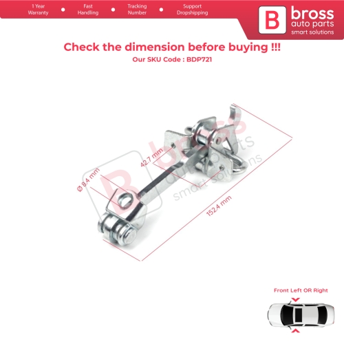 Front Door Hinge Stop Check Strap Limiter 160256 for Vauxhall Opel Corsa Combo C Tigra B