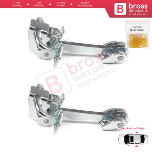 2 Pieces Rear Door Hinge Stop Check Strap Limiter for Vauxhall Opel Corsa C X01 2000-2009 160257 