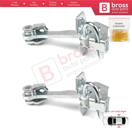 2 Pieces Rear Door Hinge Stop Check Strap Limiter for Vauxhall Opel Corsa C X01 2000-2009 160257 