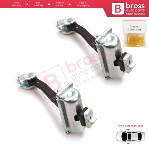 2 Pieces Front Door Hinge Stop Check Strap Limiter for Vauxhall Opel Corsa D 2006-2014 4/5-Door 5160257 