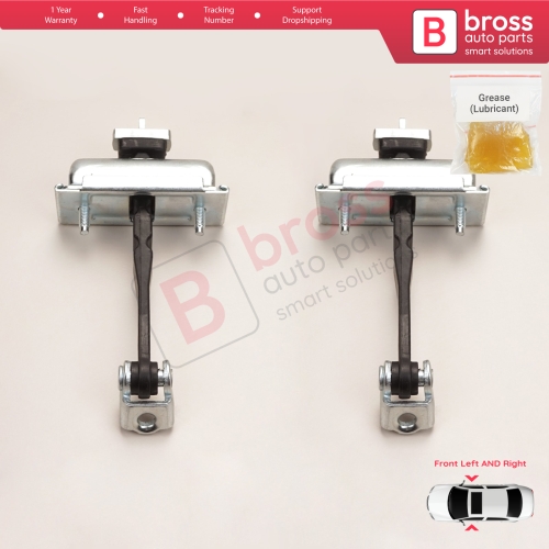 2 Pieces Front Door Hinge Stop Check Strap Limiter for Vauxhall Opel Corsa D 2006-2014 4/5-Door 5160257 