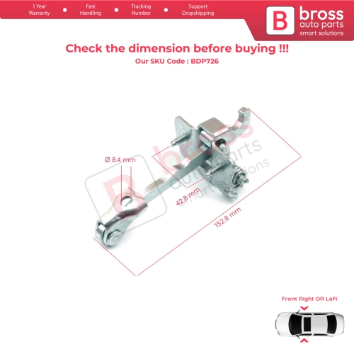 Front Door Hinge Stop Check Strap Limiter 4408993 for Vauxhall Opel Vivaro PriMastar Trafic MK2