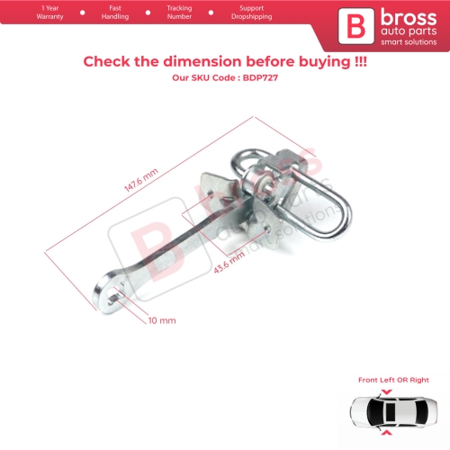 Front Door Hinge Stop Check Strap Limiter 5160232 for Vauxhall Opel Omega B Catera