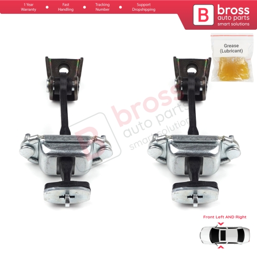 2 Pieces Front Door Hinge Stop Check Strap Limiter for Ford Transit Connect MK1 Tourneo 2002-2013 2T1AV23500AD 