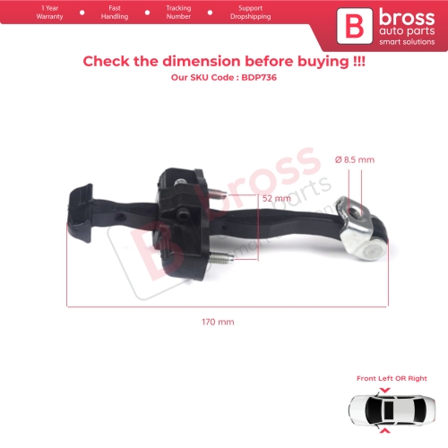 Front Door Hinge Stop Check Strap Limiter AM51U23500AC for Ford C Max Grand C-Max MK2