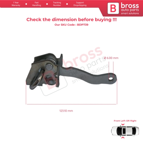 Front Door Hinge Stop Check Strap Limiter 46424567 for Fiat Tempra 159 Tipo 160 4/5 Door
