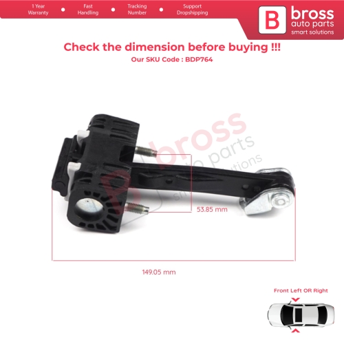 Front Door Hinge Stop Check Strap Limiter 9181H9 for Citroen C4 MK1 2004-2011 Picasso