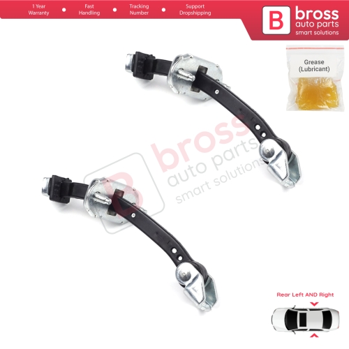 2 Pieces Rear Door Hinge Stop Check Strap Limiter for Citroen C4 MK1 Picasso MK1 2004-2011 9181H7