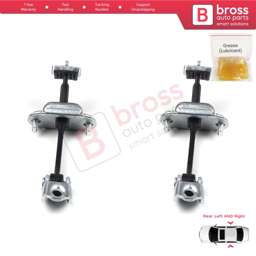 2 Pieces Rear Door Hinge Stop Check Strap Limiter for Citroen C4 MK1 Picasso MK1 2004-2011 9181H7