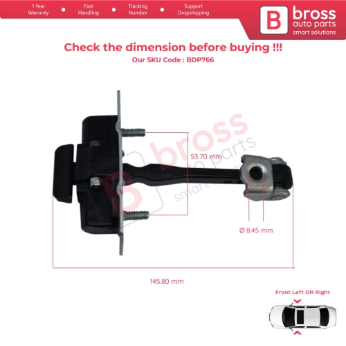 2 Pieces Front Door Hinge Stop Check Strap Limiter for Citroen C Elysee Peugeot 301 9675585080 