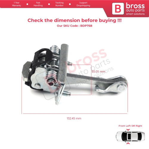 2 Pieces Front Door Hinge Stop Check Strap Limiter for Peugeot Partner Citroen Berlingo Tepee 2008-2018 9181P2