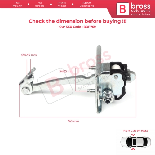 2 Pieces Front Door Hinge Stop Check Strap Limiter for Peugeot 3008 MK1 5008 MK1 9181Q2 