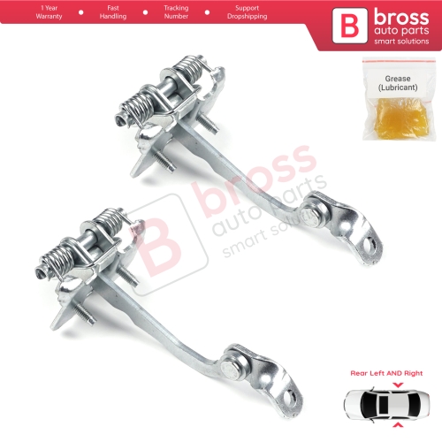 2 Pieces Rear Door Hinge Stop Check Strap Limiter for Peugeot 206 206+ 4/5 Door 9181C9