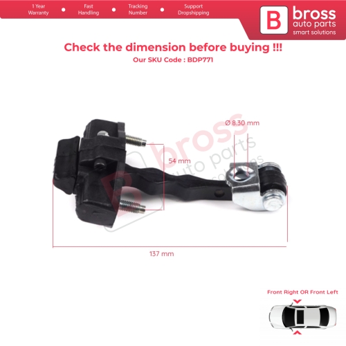 2 Pieces Front Door Hinge Stop Check Strap Limiter for Fiat Doblo 263 Citroen Nemo Peugeot Bipper Opel Combo D 9035AP 