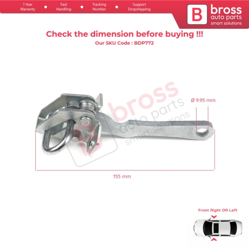 2 Pieces Front Door Hinge Stop Check Strap Limiter for Citroen Relay MK1 230 244 1994-2006 918179
