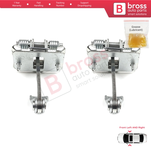 2 Pieces Front Door Hinge Stop Check Strap Limiter for Citroen C2 2003–On 9181H6
