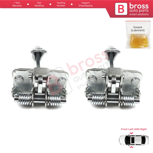 2 Pieces Front Door Hinge Stop Check Strap Limiter for Citroen C2 2003–On 9181H6