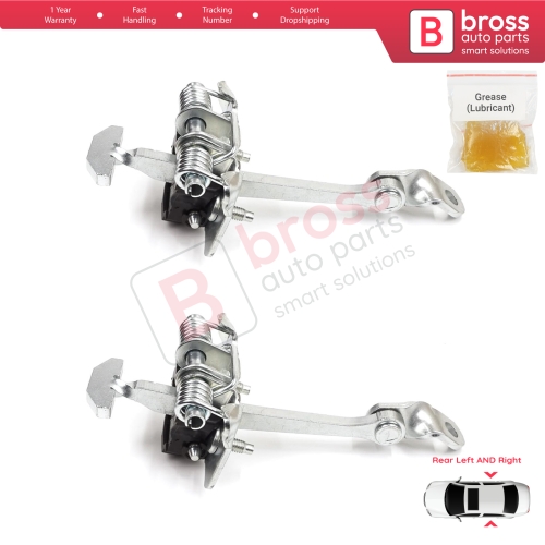 2 Pieces Rear Door Hinge Stop Check Strap Limiter for Peugeot 307 2000-2012 4/5-Door 9181K0