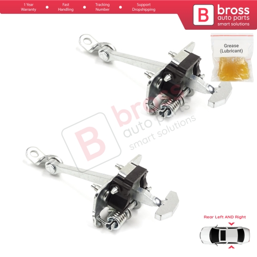 2 Pieces Rear Door Hinge Stop Check Strap Limiter for Peugeot 307 2000-2012 4/5-Door 9181K0