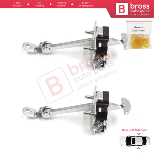 2 Pieces Rear Door Hinge Stop Check Strap Limiter for Peugeot 307 2000-2012 4/5-Door 9181K0