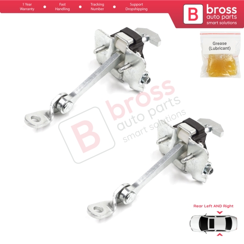 2 Pieces Rear Door Hinge Stop Check Strap Limiter for Peugeot 307 2000-2012 4/5-Door 9181K0