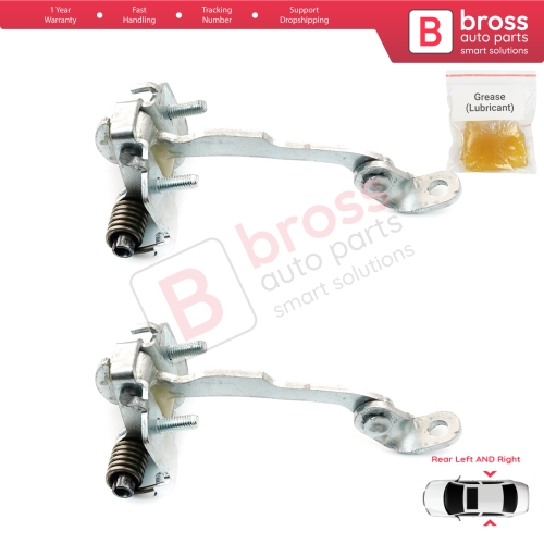2 Pieces Rear Door Hinge Stop Check Strap Limiter for Citroen C3 MK1 MK2 2002-2016 9181.L9 