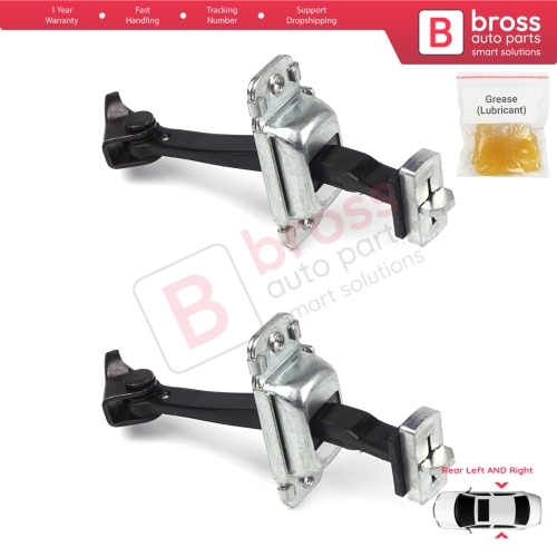 2 Pieces Rear Door Hinge Stop Check Strap Limiter for Hyundai I30 MK1 FD 2006-2012 794802L000