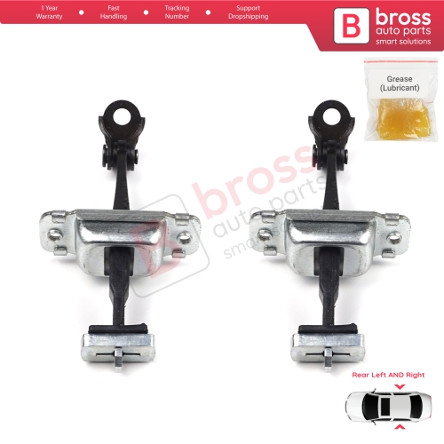 2 Pieces Rear Door Hinge Stop Check Strap Limiter for Hyundai I30 MK1 FD 2006-2012 794802L000