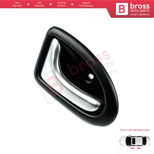 Interior Door Handle Front or Rear Left Chrome Black 7700434716 for Renault Clio 2 Scenic 1 Trafic Logan 1 Daily 3 Master 2 Movano A Interstar