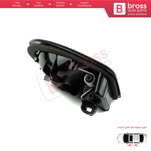 Interior Door Handle Front or Rear Left Chrome Black 7700434716 for Renault Clio 2 Scenic 1 Trafic Logan 1 Daily 3 Master 2 Movano A Interstar