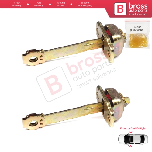 2 Pieces Front Door Hinge Stop Check Strap Limiter for VW Transporter T4 Caravelle EuroVan 1990-2004 701837249A