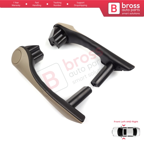 Front Inner Door Handle Grip Beige Left Right for Renault Megane MK2 2002-2009 7701475317
