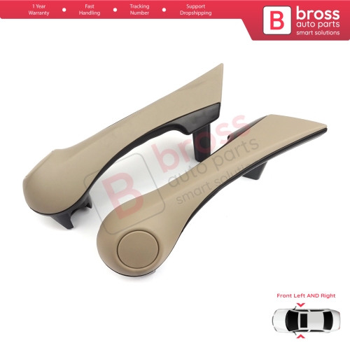 Front Inner Door Handle Grip Beige Left Right for Renault Megane MK2 2002-2009 7701475317