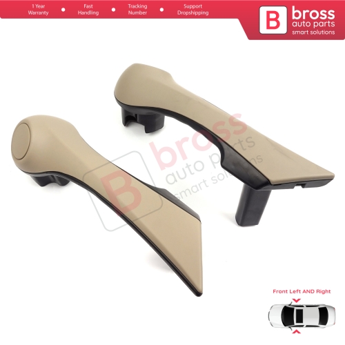 Front Inner Door Handle Grip Beige Left Right for Renault Megane MK2 2002-2009 7701475317
