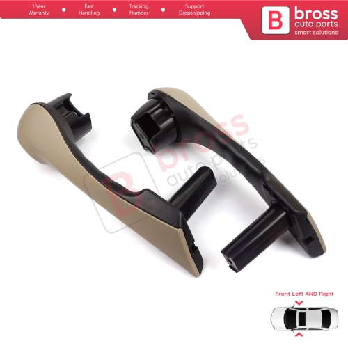 Front Inner Door Handle Grip Beige Left Right for Renault Megane MK2 2002-2009 7701475317