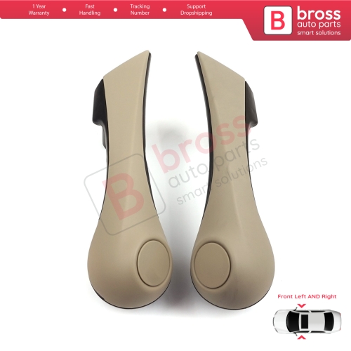 Front Inner Door Handle Grip Beige Left Right for Renault Megane MK2 2002-2009 7701475317