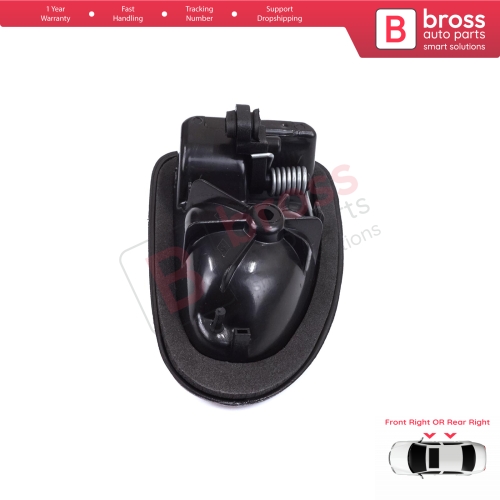 Interior Door Handle Front or Rear Right Chrome Black 7700434717 for Renault Clio 2 Scenic 1 Trafic Logan 1 Daily 3 Master 2 Movano A Interstar