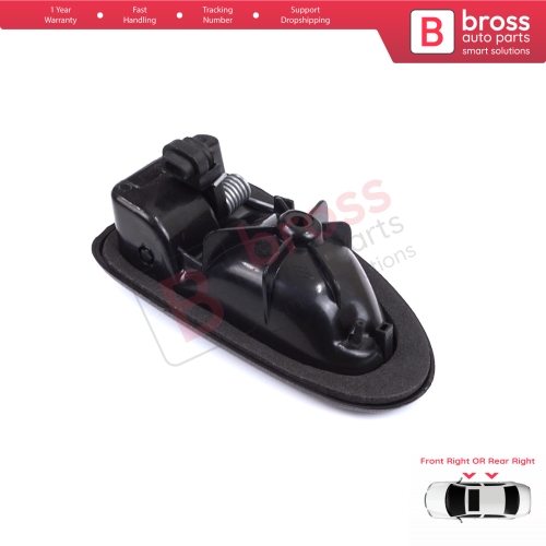 Interior Door Handle Front or Rear Right Chrome Black 7700434717 for Renault Clio 2 Scenic 1 Trafic Logan 1 Daily 3 Master 2 Movano A Interstar