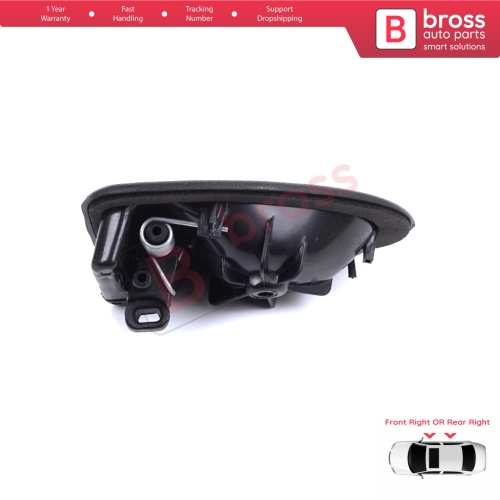 Interior Door Handle Front or Rear Right Chrome Black 7700434717 for Renault Clio 2 Scenic 1 Trafic Logan 1 Daily 3 Master 2 Movano A Interstar