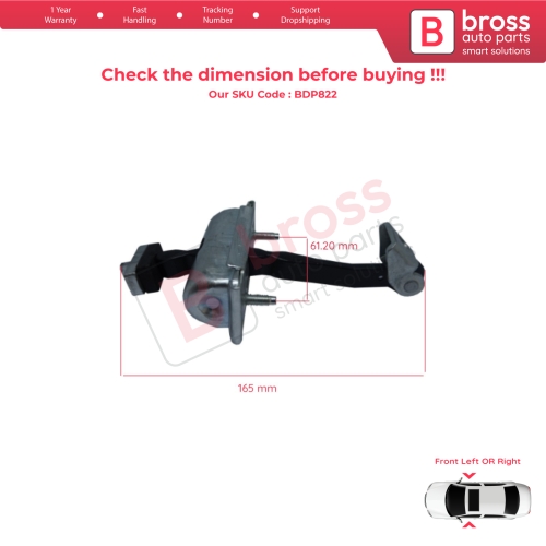 2 Pieces Front Door Hinge Stop Check Strap Limiter for Vauxhall Opel Corsa D E 3-Door 2006-2019 5160259 13242975