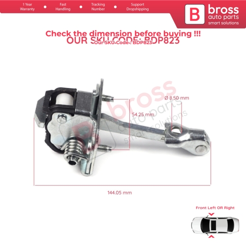 2 Pieces Front Door Hinge Stop Check Strap Limiter for Citroen C3 MK2 SC A51 2009-2016 9181Q4
