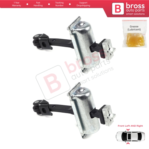 2 Pieces Front Door Hinge Stop Check Strap Limiter for Ford Transit MK4 V363 2013-On BK31V23500AD