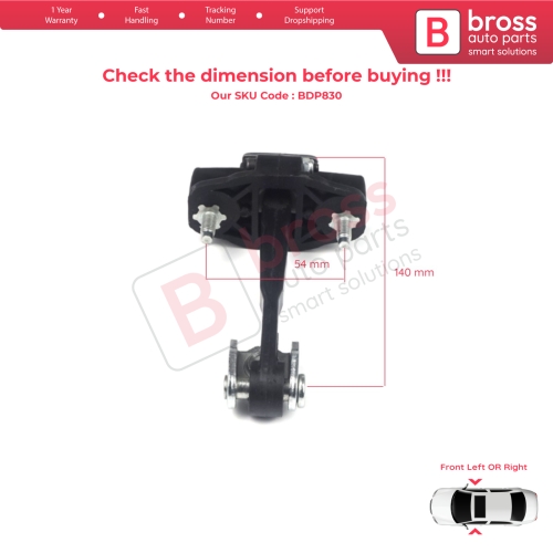 Front Door Hinge Stop Check Strap Limiter 50509843 for Alfa Romeo Giulietta 940 2010-2020