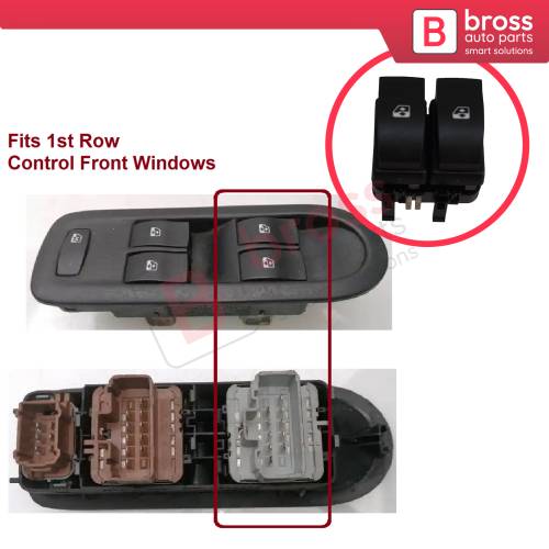 Driver Door Window Control Switch 10-Pin GRAY Color 8200315042 for Renault Megane Scenic Laguna 2