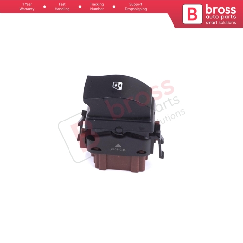 Front Passenger Window Control 6 Pin Switch 8200057321 for Renault Master Trafic Movano
