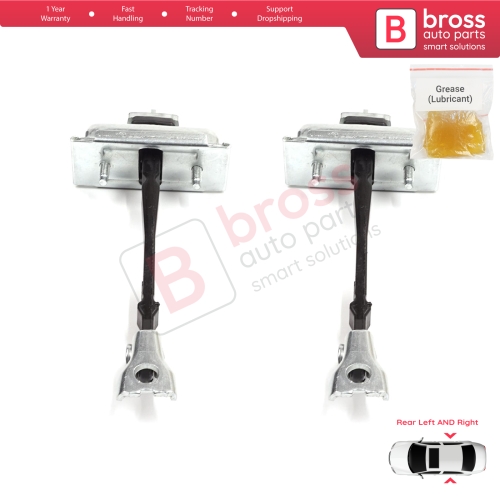 2 Pieces Rear Door Hinge Stop Check Strap Limiter for Vauxhall Opel Astra J P10 MK6 2009-2015 13270612