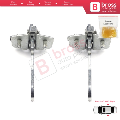 2 Pieces Rear Door Hinge Stop Check Strap Limiter for Peugeot 106 1991-2004 Citroen Saxo 1996-2004 9181H4