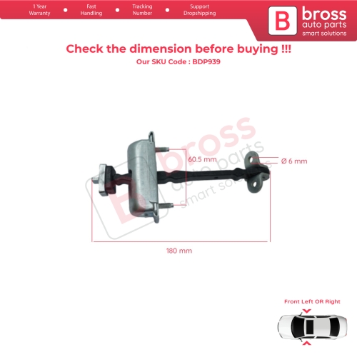 2 Pieces Front Door Hinge Stop Check Strap Limiter for Jaguar S-Type X200 1999-2008 XR857260