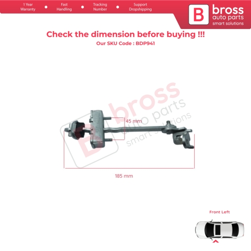Front Left Door Hinge Stop Check Strap Limiter 9737201416 for Mercedes Benz Truck Atego Axor Actros 