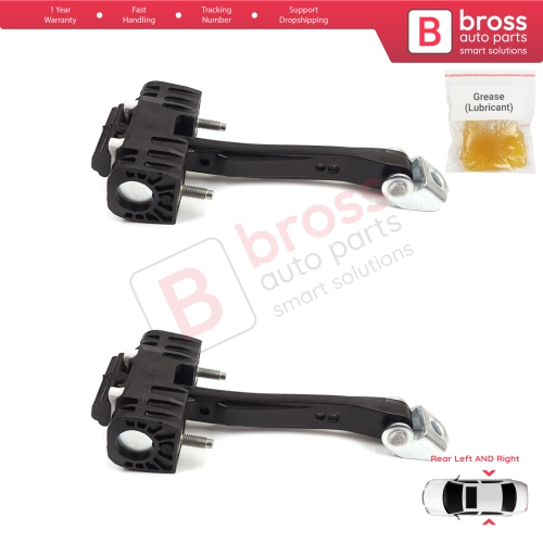 2 Pieces Rear Door Hinge Stop Check Strap Limiter for Peugeot 508 MK1 2010-2018 9670519680